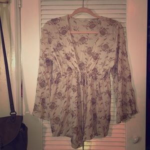 Floral shorts romper